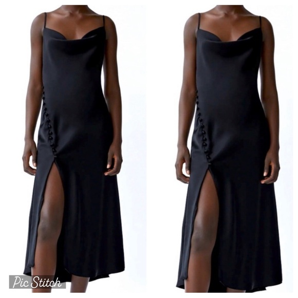 ZARA | Satin Lingerie Style Dress - Picture 1 of 7